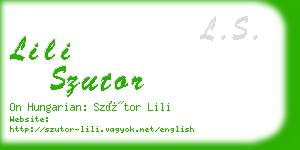 lili szutor business card